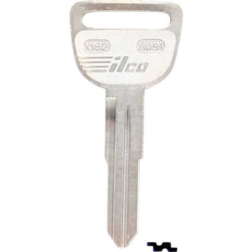 ILCO Honda Nickel Plated Automotive Key, HD91 / X182 (10-Pack)