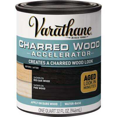 Varathane Charred Wood Accelerator Stain, Black, 1 Qt.